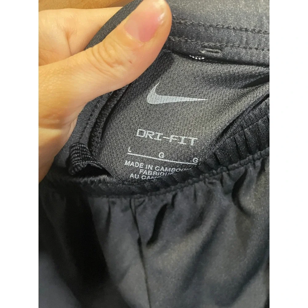 Nike Dri-FIT Shorts Kids Large Black Triple Swoosh Athletic Gym Basketball